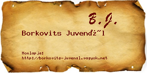 Borkovits Juvenál névjegykártya